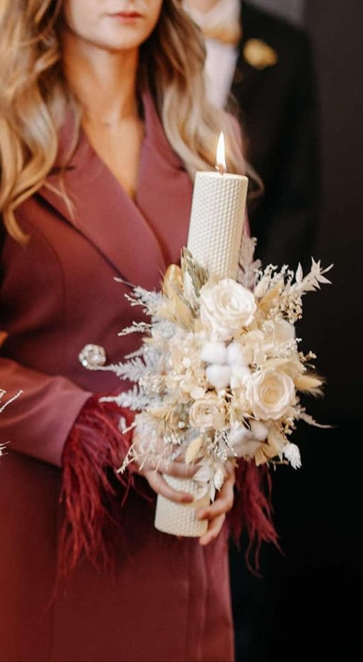 Set lumânări cununie "Timpul în Floare"